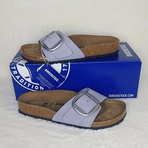 Birkenstock Lavender Single Buckle Slide Sandals